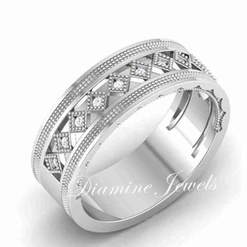 Women Band Rings Diamond 008